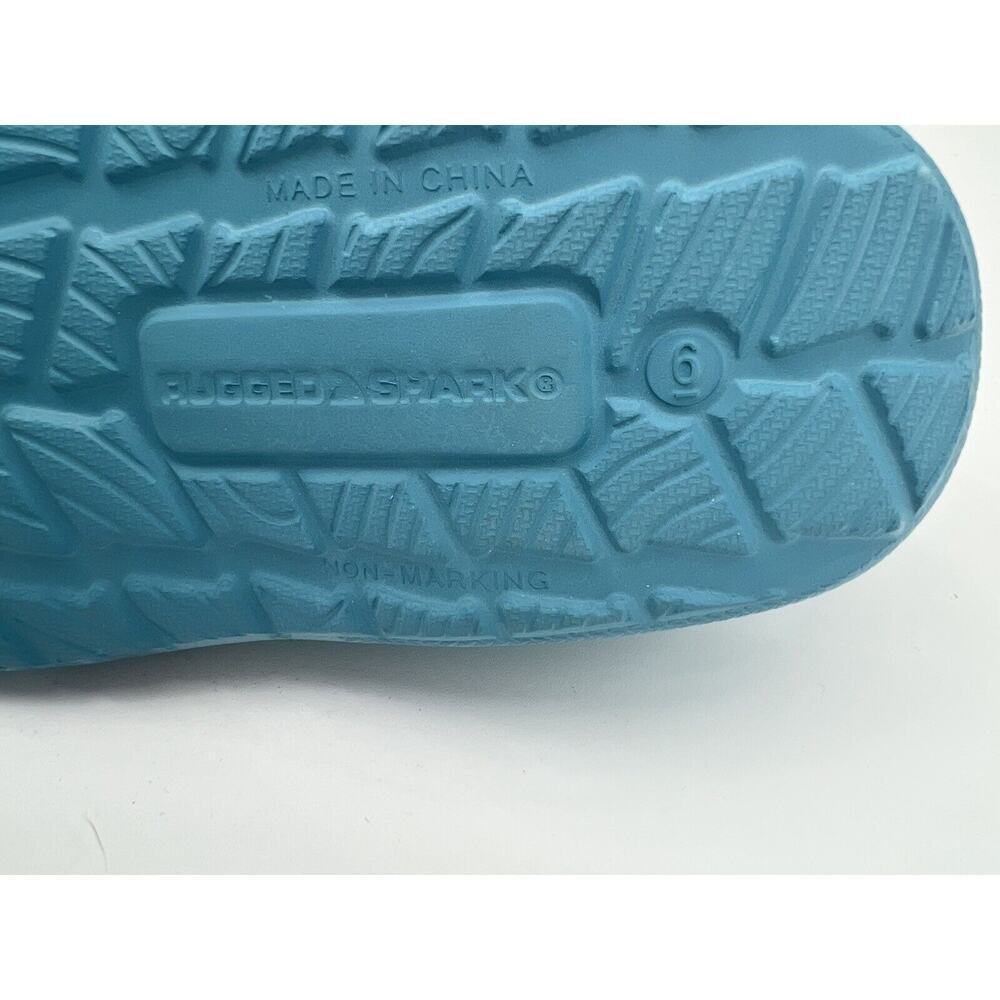 Rugged Shark, Blue Shark clogs,Boys size 6 Washable Floatable Comfortable - Picture 10 of 11